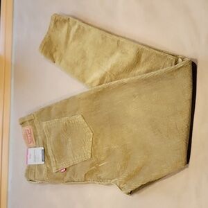 Levi's Size 33 Golden Brown Mustard Colored 721 High Rise Skinny Corduroy Pants